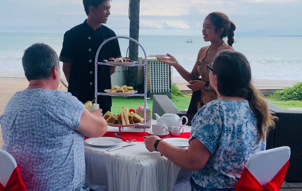 Afternoon High tea in Front of The Kuta Beach