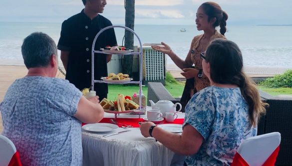 Afternoon High tea in Front of The Kuta Beach